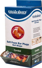 PRO-SAFE - Disposable, Corded, 32 dB Earplugs - Orange - Eagle Tool & Supply