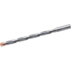 Walter-Titex - 18mm, 140° Point, Spiral Flute, Solid Carbide Taper Length Drill Bit - Double Point Finish, 234mm Flute Length, 285mm OAL, Series A6589DPP - Eagle Tool & Supply
