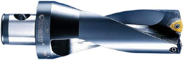 Komet - 102mm Max Drill Depth, 2xD, 51mm Diam, Indexable Insert Drill - 2 Inserts, ABS 63 Modular Connection Shank - Eagle Tool & Supply