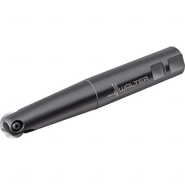 Walter - 25.4mm Cut Diam, 12.5mm Max Depth of Cut, 31.75mm Shank Diam, 210mm OAL, Indexable Ball Nose End Mill - 9,500 Max RPM - Eagle Tool & Supply
