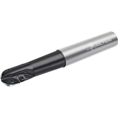 Walter - 20mm Cut Diam, 28mm Max Depth of Cut, 25mm Shank Diam, 150mm OAL, Indexable Ball Nose End Mill - 25,300 Max RPM - Eagle Tool & Supply