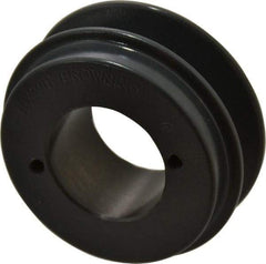 Browning - 1 Groove, 3/8 to 1-1/2 Bore Diam, 3.35" Outside Diam, QD Bushed V Belt Sheave - 2.6 A Diam Belt Pitch - Eagle Tool & Supply