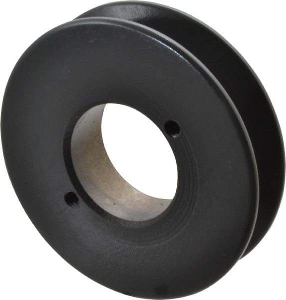 Browning - 1 Groove, 3/8 to 1-1/2 Bore Diam, 3-3/4" Outside Diam, QD Bushed V Belt Sheave - 3.0 A Diam Belt Pitch - Eagle Tool & Supply