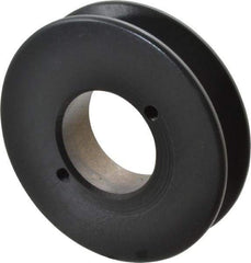 Browning - 1 Groove, 3/8 to 1-1/2 Bore Diam, 3-3/4" Outside Diam, QD Bushed V Belt Sheave - 3.0 A Diam Belt Pitch - Eagle Tool & Supply