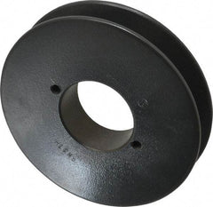 Browning - 1 Groove, 3/8 to 1-1/2 Bore Diam, 4.45" Outside Diam, QD Bushed V Belt Sheave - 3.7 A Diam Belt Pitch - Eagle Tool & Supply