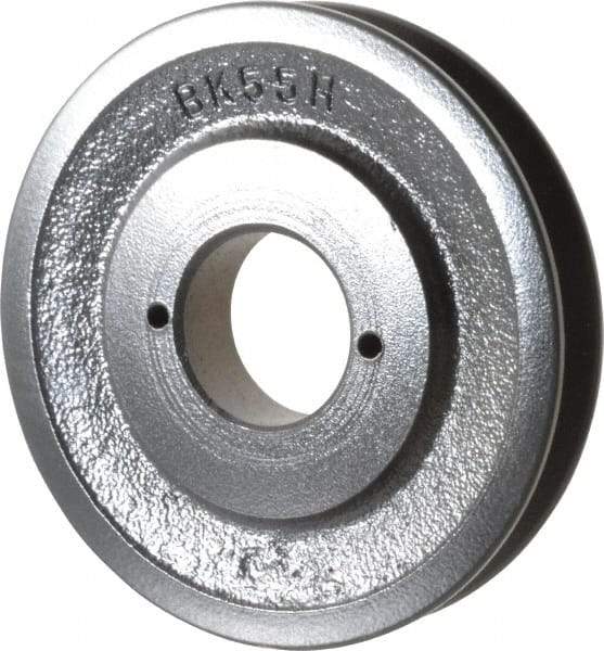 Browning - 1 Groove, 3/8 to 1-1/2 Bore Diam, 5-1/4" Outside Diam, QD Bushed V Belt Sheave - 4.5 A Diam Belt Pitch - Eagle Tool & Supply