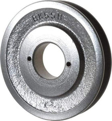 Browning - 1 Groove, 3/8 to 1-1/2 Bore Diam, 5-1/4" Outside Diam, QD Bushed V Belt Sheave - 4.5 A Diam Belt Pitch - Eagle Tool & Supply