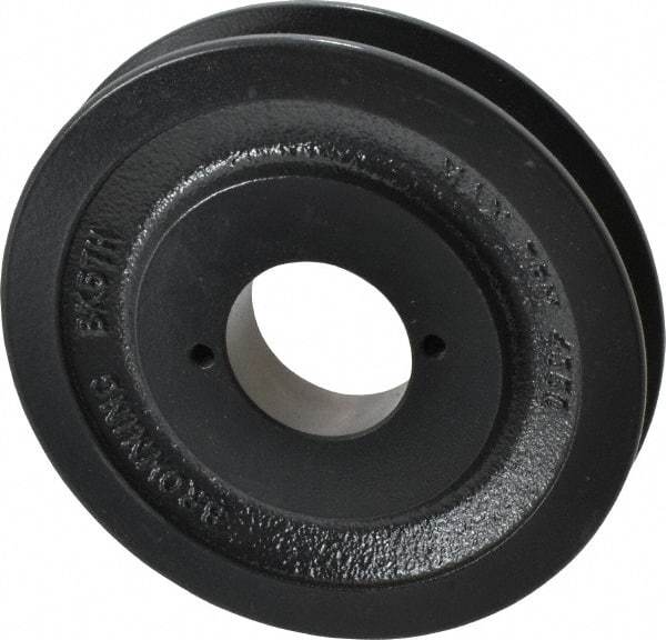 Browning - 1 Groove, 3/8 to 1-1/2 Bore Diam, 5.45" Outside Diam, QD Bushed V Belt Sheave - 4.7 A Diam Belt Pitch - Eagle Tool & Supply