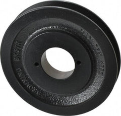 Browning - 1 Groove, 3/8 to 1-1/2 Bore Diam, 5.45" Outside Diam, QD Bushed V Belt Sheave - 4.7 A Diam Belt Pitch - Eagle Tool & Supply