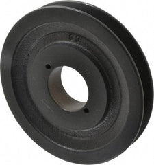 Browning - 1 Groove, 3/8 to 1-1/2 Bore Diam, 5-3/4" Outside Diam, QD Bushed V Belt Sheave - 5.0 A Diam Belt Pitch - Eagle Tool & Supply