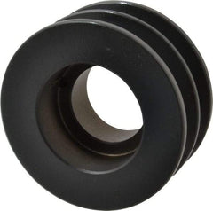 Browning - 2 Groove, 3/8 to 1-1/2 Bore Diam, 3-3/4" Outside Diam, QD Bushed V Belt Sheave - 3.0 A Diam Belt Pitch - Eagle Tool & Supply