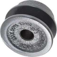 Browning - 1/2" Bore, 15/16 Long, 2" Outside Diam, Finished Bore Single Groove V Belt Sheave - 21/32" Wide, 1.46" Pitch Diam of 3L Belt, 1.8" Pitch Diam of 4L Belt - Eagle Tool & Supply