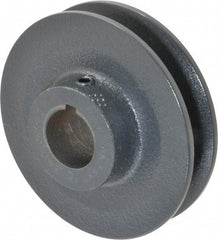 Browning - 7/8" Bore, 15/16 Long, 3.4" Outside Diam, Finished Bore Single Groove V Belt Sheave - 21/32" Wide, 2.86" Pitch Diam of 3L Belt, 3.2" Pitch Diam of 4L Belt - Eagle Tool & Supply