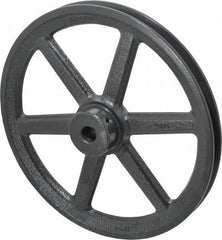 Browning - 5/8" Bore, 1-15/32 Long, 9-1/4" Outside Diam, Finished Bore Single Groove V Belt Sheave - 3/4" Wide, 8.66" Pitch Diam of 3L Belt, 9" Pitch Diam of 4L Belt - Eagle Tool & Supply
