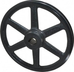 Browning - 1" Bore, 1-15/32 Long, 10-1/4" Outside Diam, Finished Bore Single Groove V Belt Sheave - 3/4" Wide, 9.66" Pitch Diam of 3L Belt, 10" Pitch Diam of 4L Belt - Eagle Tool & Supply