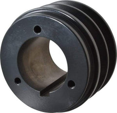 Browning - 2 Groove, 1/2 to 1-3/4 Bore Diam, 3-3/4" Outside Diam, QD Bushed V Belt Sheave - 3.0 A Diam Belt Pitch - Eagle Tool & Supply