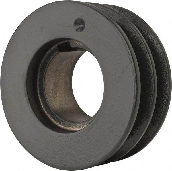 Browning - 2 Groove, 1/2 to 1-3/4 Bore Diam, 4.15" Outside Diam, QD Bushed V Belt Sheave - 3.4 A Diam Belt Pitch - Eagle Tool & Supply