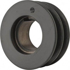 Browning - 2 Groove, 1/2 to 1-3/4 Bore Diam, 4.15" Outside Diam, QD Bushed V Belt Sheave - 3.4 A Diam Belt Pitch - Eagle Tool & Supply