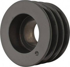 Browning - 3 Groove, 1/2 to 1-3/4 Bore Diam, 4.55" Outside Diam, QD Bushed V Belt Sheave - 3.8 A Diam Belt Pitch - Eagle Tool & Supply