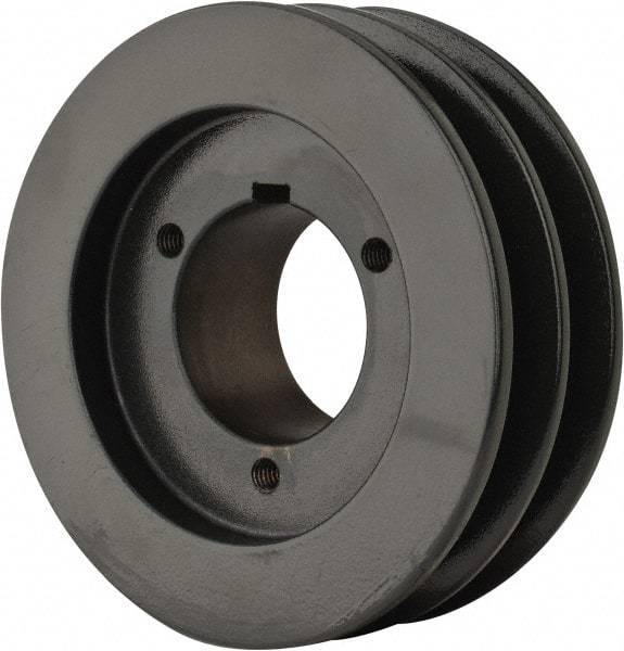 Browning - 2 Groove, 1/2 to 1-3/4 Bore Diam, 5.15" Outside Diam, QD Bushed V Belt Sheave - 4.4 A Diam Belt Pitch - Eagle Tool & Supply