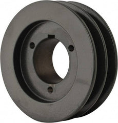 Browning - 2 Groove, 1/2 to 1-3/4 Bore Diam, 5.15" Outside Diam, QD Bushed V Belt Sheave - 4.4 A Diam Belt Pitch - Eagle Tool & Supply