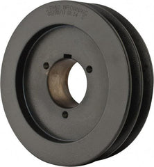 Browning - 2 Groove, 1/2 to 1-3/4 Bore Diam, 6.35" Outside Diam, QD Bushed V Belt Sheave - 5.6 A Diam Belt Pitch - Eagle Tool & Supply
