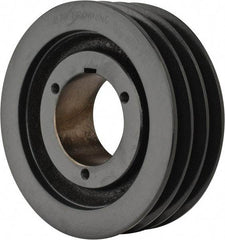 Browning - 3 Groove, 3/4 to 2-11/16 Bore Diam, 7.35" Outside Diam, QD Bushed V Belt Sheave - 6.6 A Diam Belt Pitch - Eagle Tool & Supply
