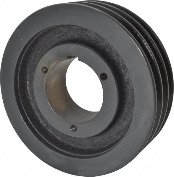 Browning - 3 Groove, 3/4 to 2-11/16 Bore Diam, 7-3/4" Outside Diam, QD Bushed V Belt Sheave - 7.0 A Diam Belt Pitch - Eagle Tool & Supply