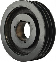 Browning - 3 Groove, 3/4 to 2-11/16 Bore Diam, 8.95" Outside Diam, QD Bushed V Belt Sheave - 8.2 A Diam Belt Pitch - Eagle Tool & Supply