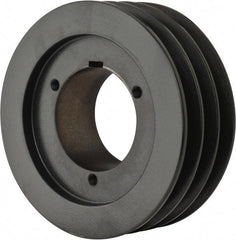 Browning - 3 Groove, 3/4 to 2-11/16 Bore Diam, 6.55" Outside Diam, QD Bushed V Belt Sheave - 5.8 A Diam Belt Pitch - Eagle Tool & Supply