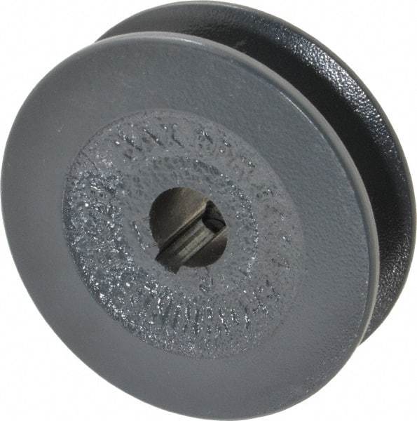Browning - 5/8" Bore, 1-1/16 Long, 2.8" Outside Diam, Finished Bore Single Groove V Belt Sheave - 13/16" Wide, 2.6 Belt Pitch B, 2.2" Pitch Diam of 4L Belt - Eagle Tool & Supply