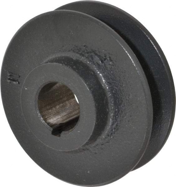 Browning - 7/8" Bore, 1-1/16 Long, 3.15" Outside Diam, Finished Bore Single Groove V Belt Sheave - 13/16" Wide, 2.8 Belt Pitch B, 2.4" Pitch Diam of 4L Belt - Eagle Tool & Supply