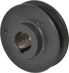 Browning - 7/8" Bore, 1-1/16 Long, 3.15" Outside Diam, Finished Bore Single Groove V Belt Sheave - 13/16" Wide, 2.8 Belt Pitch B, 2.4" Pitch Diam of 4L Belt - Eagle Tool & Supply