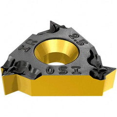 Iscar - 16ER External Right Hand ISO Laydown Threading Insert - Grade IC908, TiAlN Coated Carbide, 9.53mm Inscribed Circle - Eagle Tool & Supply