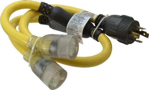 Southwire - 4 Conductors, 125/250 VAC, 20 Amp, 10 AWG, Generator Cord - For Use with NEMA Receptacles on Generators - Eagle Tool & Supply