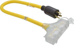 Southwire - 3 Conductors, 125 VAC, 15 Amp, 12 AWG, Twist-To-Lock Power Generator Adapter - For Use with NEMA Receptacles on Generators - Eagle Tool & Supply