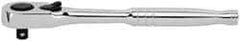 Stanley - 1/4" Drive Pear Head Ratchet - Chrome Finish, 8" OAL - Eagle Tool & Supply