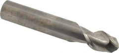Niagara Cutter - 1/2" Diam, 5/8" LOC, 2 Flute Solid Carbide Ball End Mill - Uncoated, Single End, 3" OAL, 1/2" Shank Diam, Spiral Flute - Eagle Tool & Supply