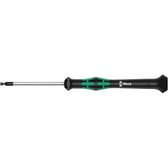 Wera - 2.5mm Hex Ball End Driver - 2-3/8" Bade Length, Multi Handle, 305mm OAL - Eagle Tool & Supply