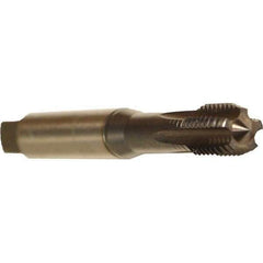 Emuge - M12x1.75 Metric Coarse 6HX 5 Flute TiCN Finish Solid Carbide Straight Flute Machine Tap - Modified Bottoming, Right Hand Thread, 110mm OAL, 21mm Thread Length, Oversize - Exact Industrial Supply