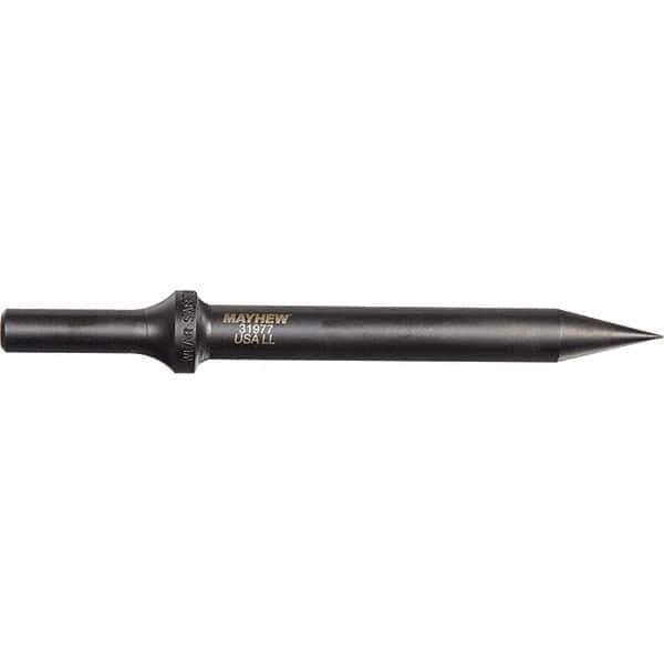 Mayhew - 6" OAL, Tapered Punch Chisel - Round Drive, Round Shank, Steel - Eagle Tool & Supply