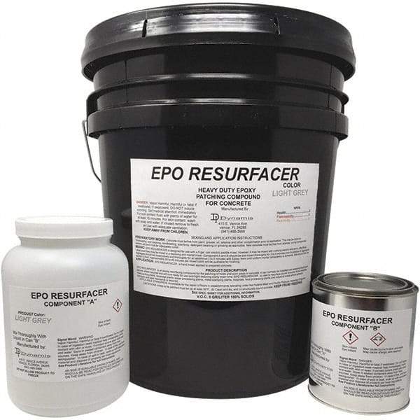 Made in USA - 50 Lb Concrete Repair/Resurfacing - Light Gray, 25 Sq Ft Coverage, Epoxy Resin - Eagle Tool & Supply