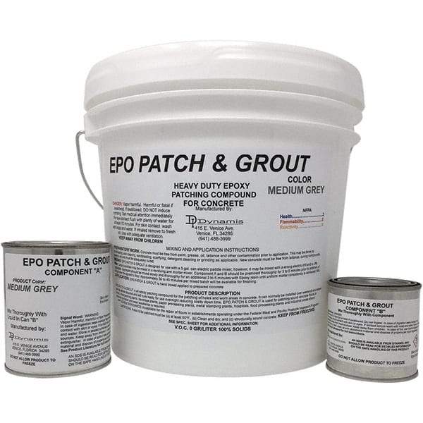 Made in USA - 2 Gal Concrete Repair/Resurfacing - Medium Gray, 25 Sq Ft Coverage, Epoxy Resin - Eagle Tool & Supply