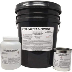Made in USA - 5 Gal Concrete Repair/Resurfacing - Medium Gray, 25 Sq Ft Coverage, Epoxy Resin - Eagle Tool & Supply