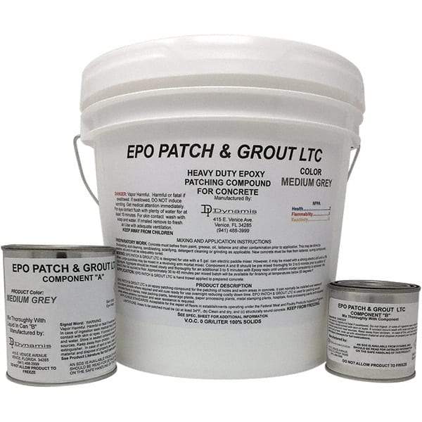 Made in USA - 2 Gal Concrete Repair/Resurfacing - Medium Gray, 25 Sq Ft Coverage, Epoxy Resin - Eagle Tool & Supply