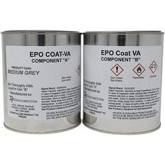 Made in USA - 1/2 Gal Gloss High-Solid Gray Concrete Floor Coating - 150 Sq Ft/Gal Coverage, 87 g/L VOC Content - Eagle Tool & Supply