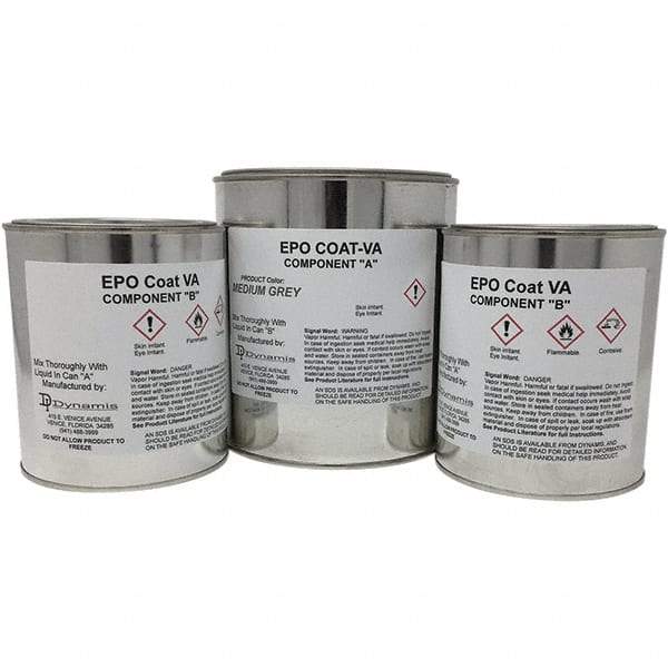 Made in USA - 1 Gal Gloss High-Solid Gray Concrete Floor Coating - 150 Sq Ft/Gal Coverage, 87 g/L VOC Content - Eagle Tool & Supply