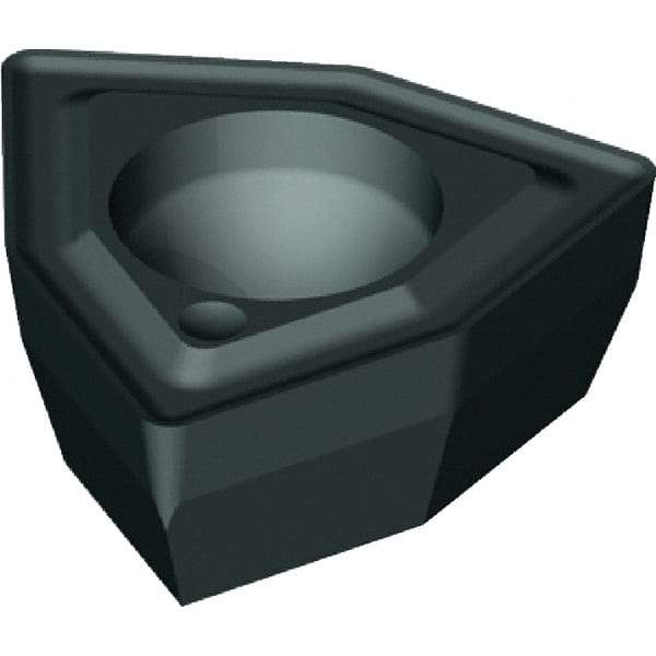 Kennametal - DFT110508 HP Grade KC7140 Carbide Indexable Drill Insert - TiN Finish, Trigon, 17.6mm Inscribed Circle - Eagle Tool & Supply