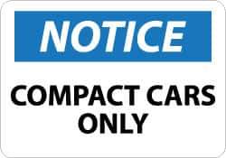 NMC - "Notice - Company Is Not Responsible for Loss or Damage to Parked Cars", 10" Long x 14" Wide, Pressure-Sensitive Vinyl Safety Sign - Rectangle, 0.004" Thick, Use for Accident Prevention - Eagle Tool & Supply