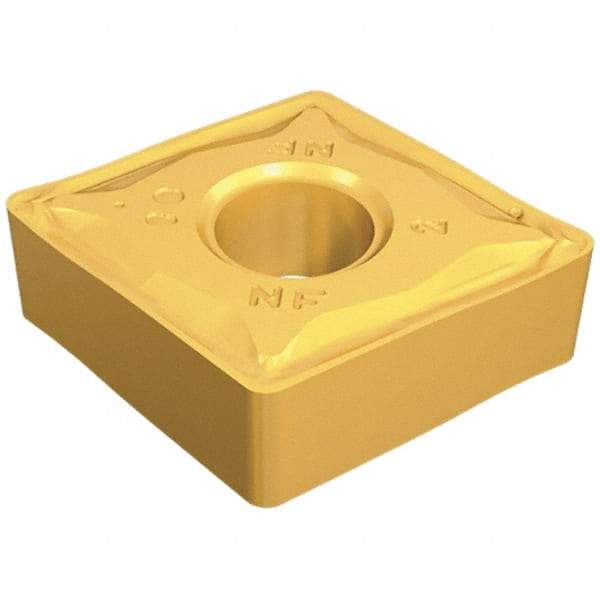 Iscar - CNMG432 NF Grade IC8250 Carbide Turning Insert - TiCN/Al2O3/TiN Finish, 80° Diamond, 1/2" Inscr Circle, 3/16" Thick, 1/32" Corner Radius - Eagle Tool & Supply